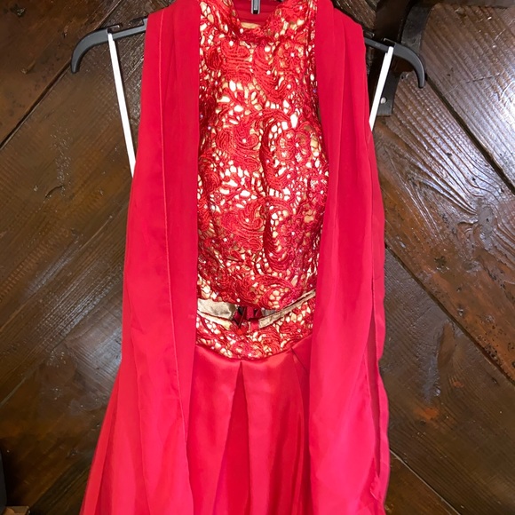gorgeous two piece red party dress! - Picture 6 of 8